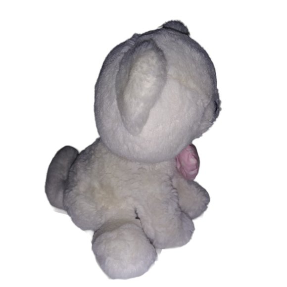 JELLYCAT LONDON White Kitty Stuffed Cat Plush Pink Polka Dot Bow Retired 2698 - Picture 4 of 10